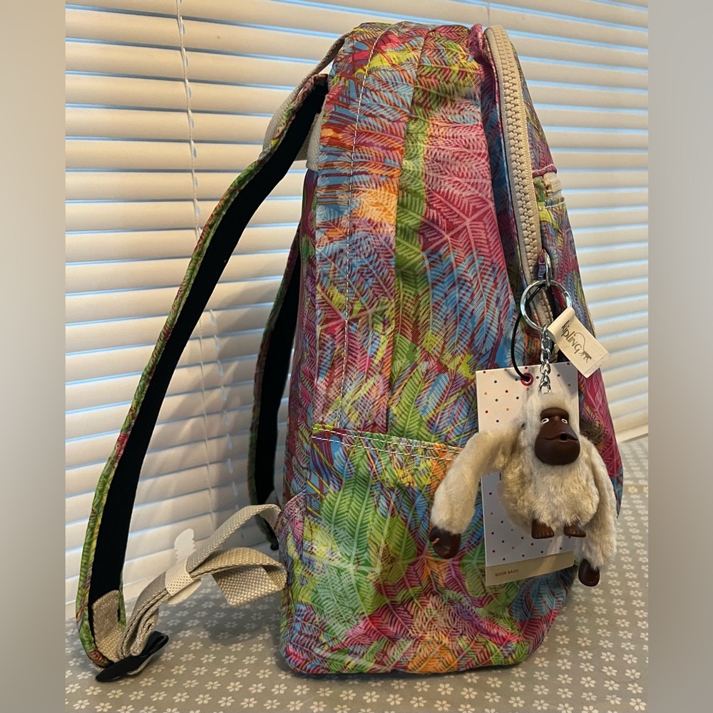 Kipling Multicolor Tropical Print Backpack in Pin… - image 3